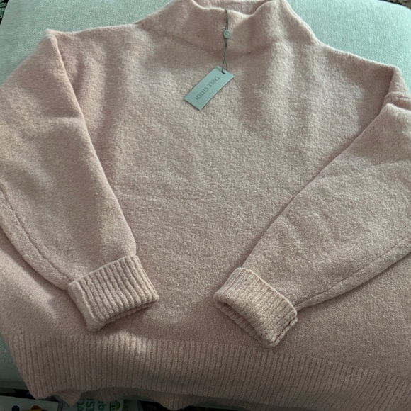 Cable Stitch Sweaters - Cable Stitch cowl neck sweater Soft Pink Turtleneck Sweater new with tags